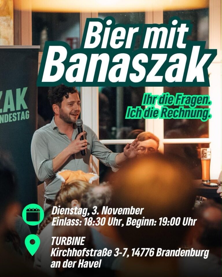 „Bier mit Banaszak“ am 3. November 2026 in der Turbine